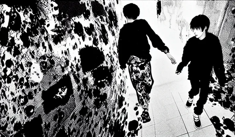 Image similar to Bladee ascends to Heaven, are-bure-boke, by Daido Moriyama