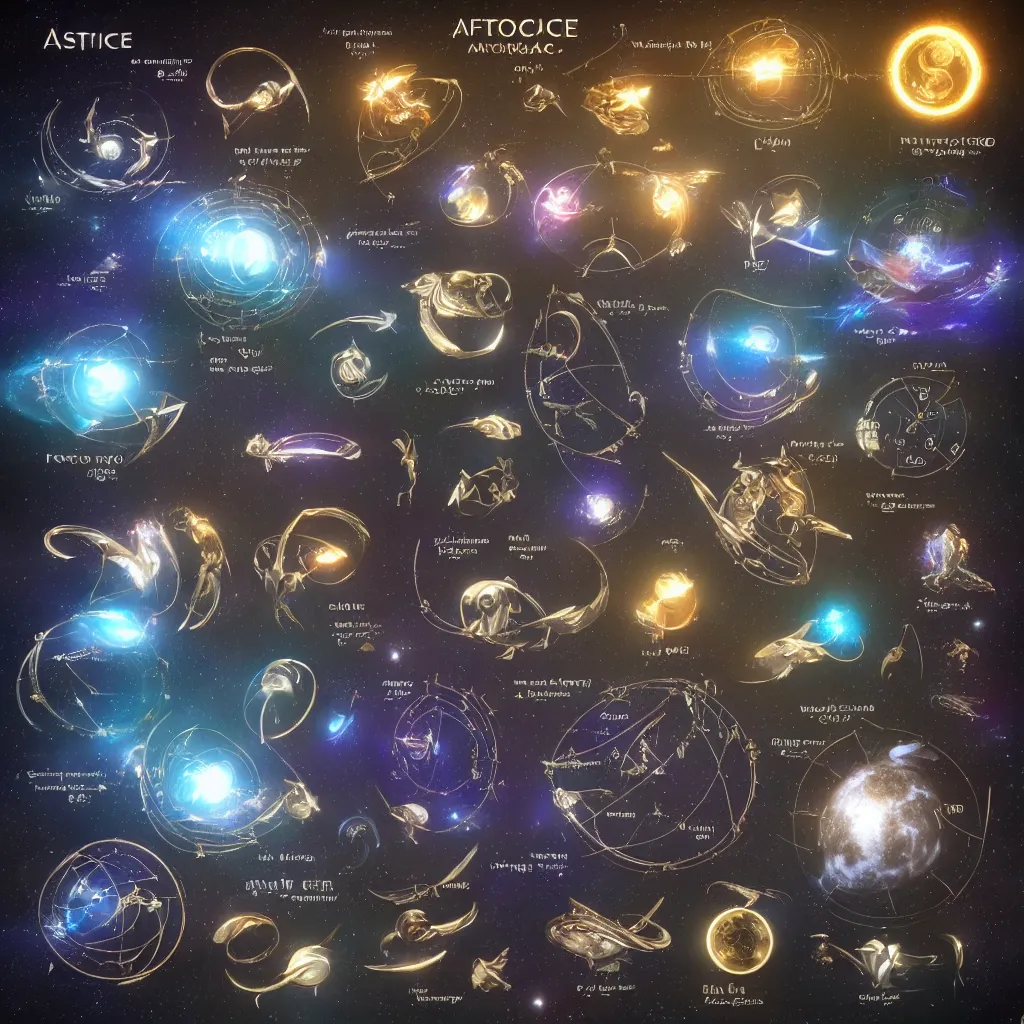 Prompt: astrological signs, futuristic, unreal engine