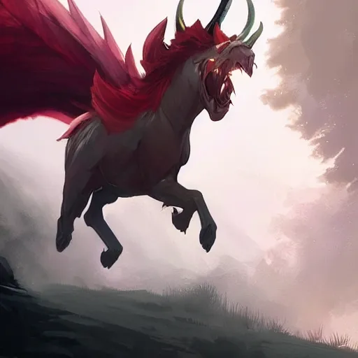 Image similar to Rapidash , Greg rutkowski, Trending artstation, cinematográfica, digital Art