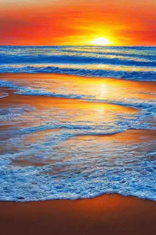 Beautiful Sunset Over the Ocean