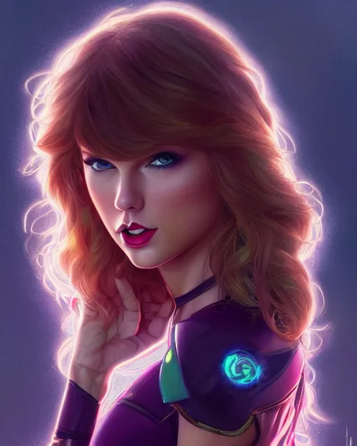 Image similar to ultra realistic illustration, taylor swift as starfire anime, intricate, elegant, highly detailed, digital painting, artstation, concept art, smooth, sharp focus, illustration, art by artgerm and greg rutkowski and alphonse mucha and wlop