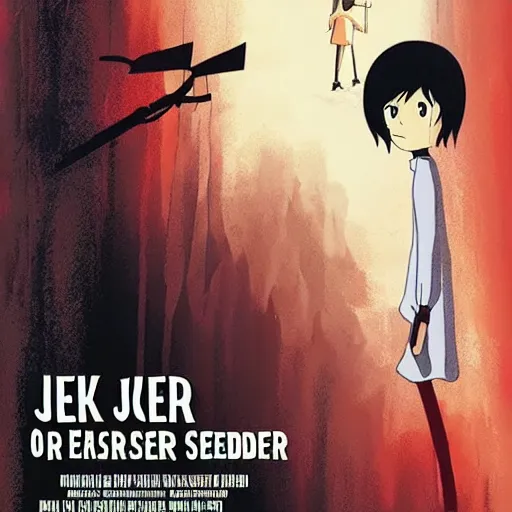 Prompt: Movie Poster about Jack The Reaper English Serial Killer biopic by Studio Ghibli