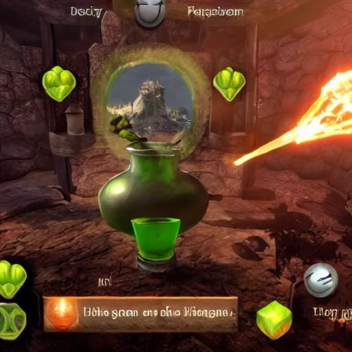 Image similar to a health potion, skyrim, game icon, unreal engine