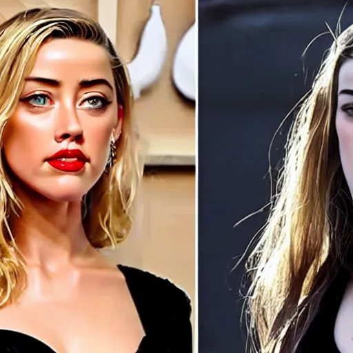 Prompt: gourd shaped like the face of amber heard hybrid intercross mix as a gourd