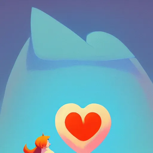 Prompt: a stylized minimalist heart icon by cory loftis, by jesper ejsing, by rhads, by makoto shinkai and lois van baarle and ilya kuvshinov and rossdraws, behance, global illumination