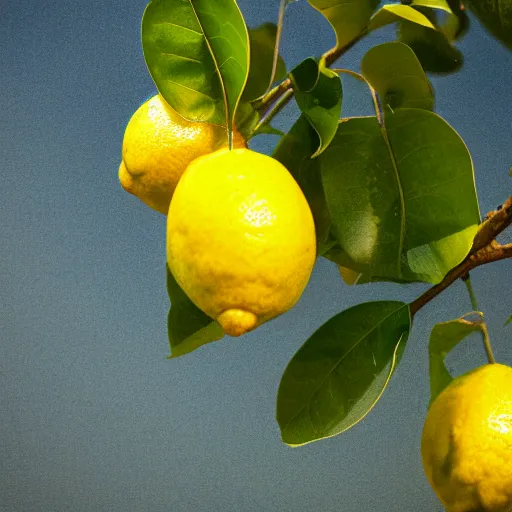 Prompt: close up shot of a lemon tree, award winning photography