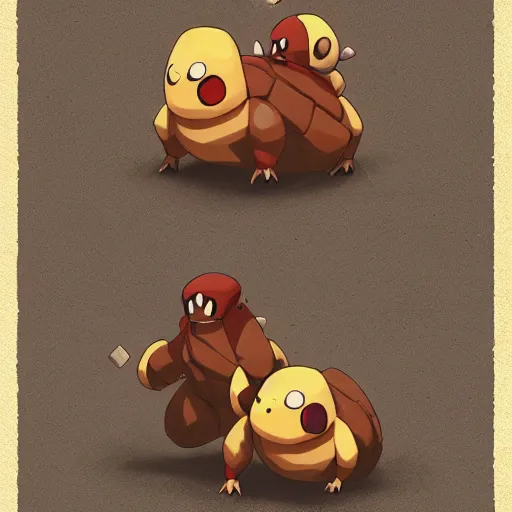 Prompt: pokemon Dugtrio, Greg rutkowski, Trending artstation, cinematográfica, digital Art