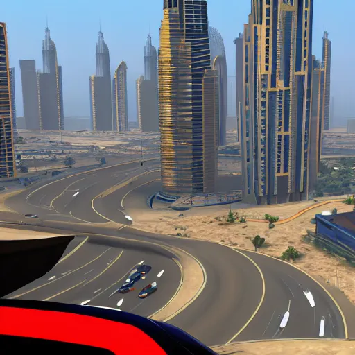 Image similar to gta : dubai by rodcenko