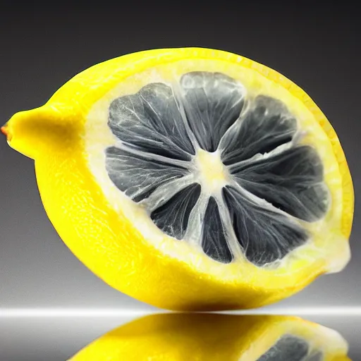 Prompt: an x - ray of a lemon, photography, highly detailed, highly realistic