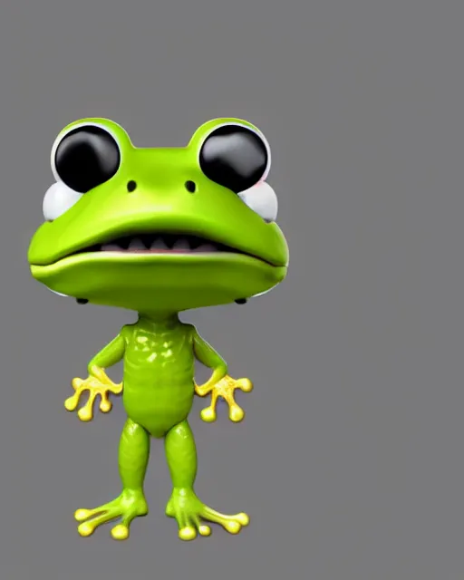 Prompt: full body 3d render of Frog as a funko pop, studio lighting, white background, blender, trending on artstation, 8k, highly detailed
