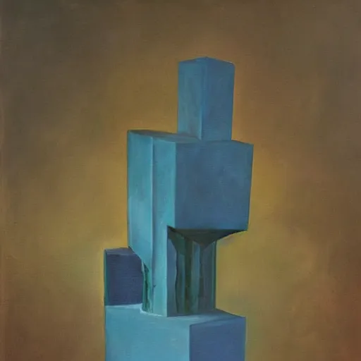 Prompt: a painting of an abstract sculpture by The Caretaker, surrealist dream