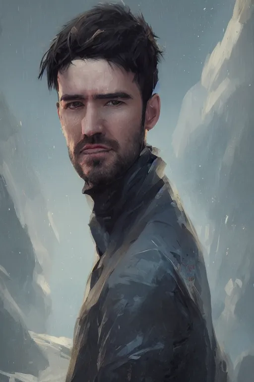 Prompt: a fancy portrait of Seán William McLoughlin by Greg Rutkowski, Sung Choi, Mitchell Mohrhauser, Maciej Kuciara, Johnson Ting, Maxim Verehin, Peter Konig, 8k photorealistic, cinematic lighting, HD, high details, atmospheric,