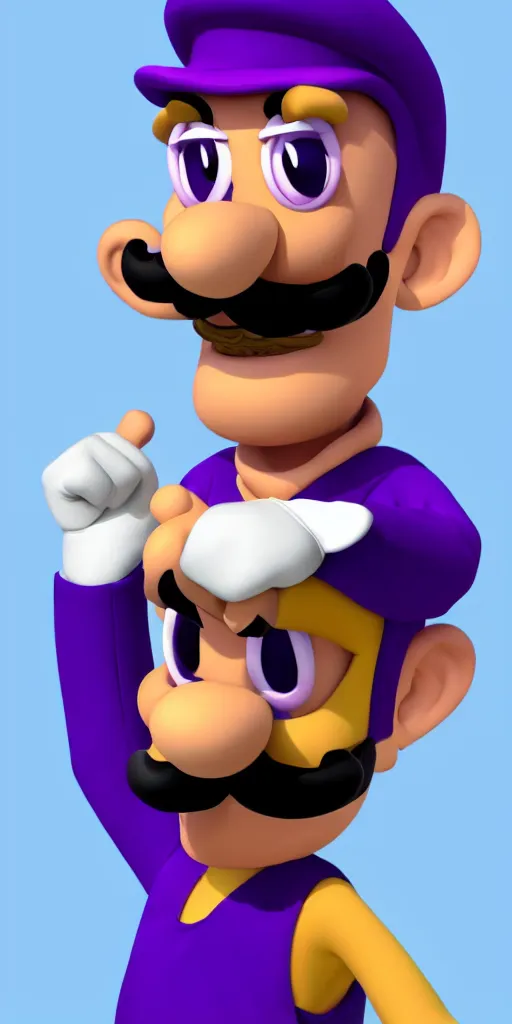 Prompt: waluigi as a real person