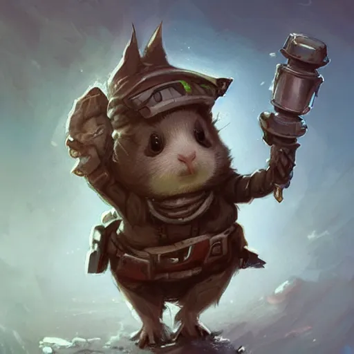 Image similar to cute little anthropomorphic Guinea Pig wearing techwear outfit, ultra wide lens shot , tiny, small, short, cute and adorable, pretty, beautiful, DnD character art portrait, matte fantasy painting, DeviantArt Artstation, by Jason Felix by Steve Argyle by Tyler Jacobson by Peter Mohrbacher, cinematic lighting