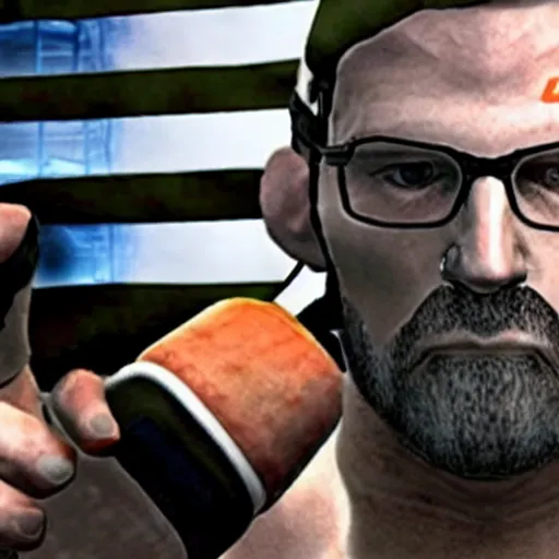 Image similar to gordon freeman in the ufc