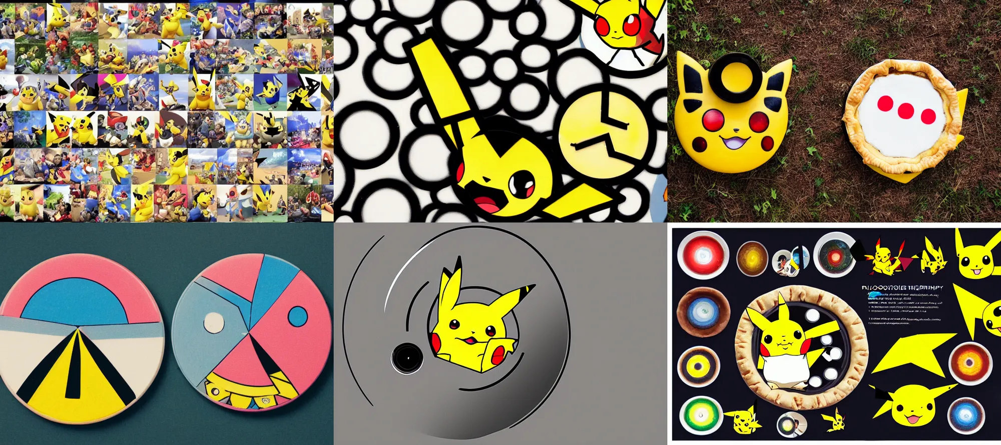 Prompt: photography pie chart pikachu pokemon snap