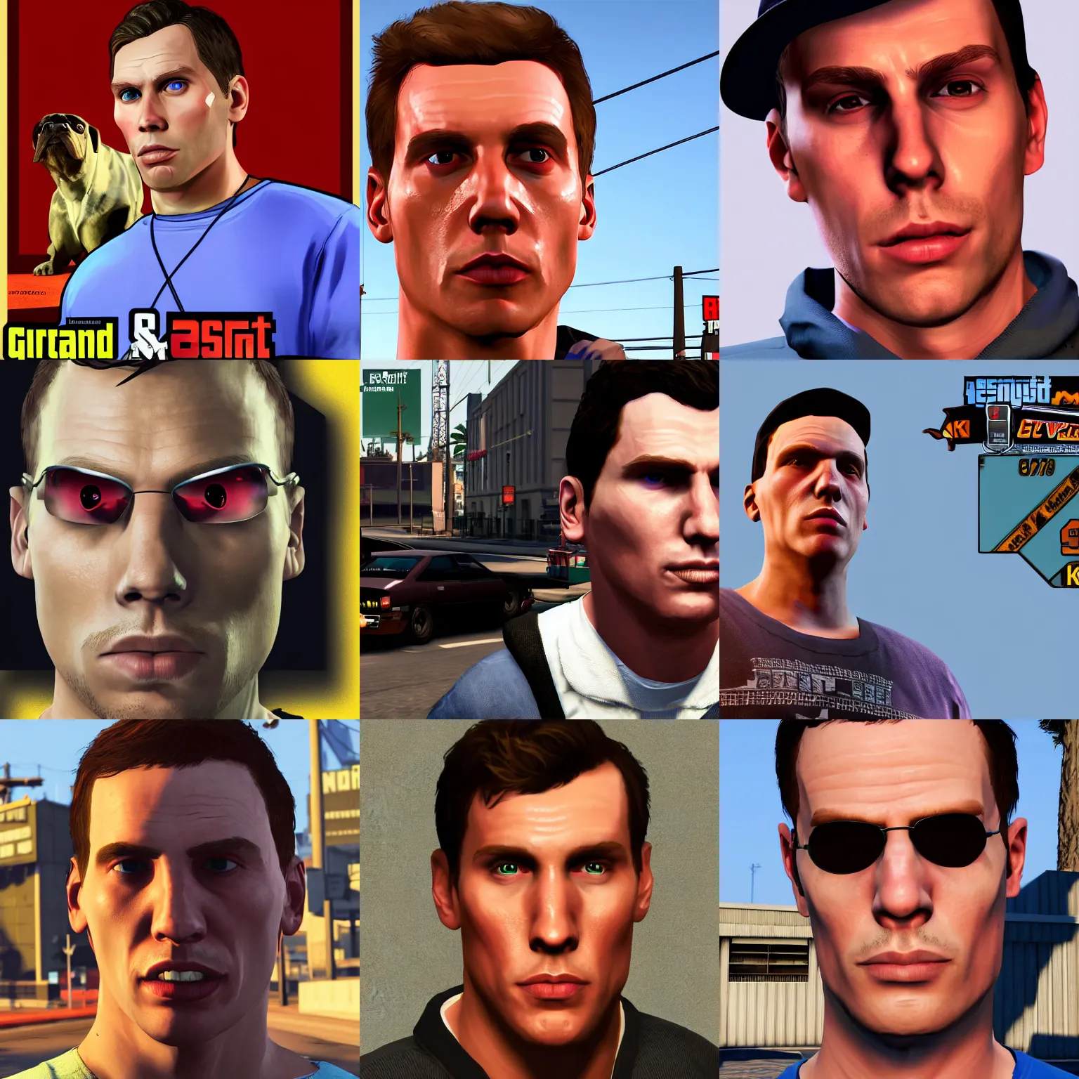 Prompt: portrait of jerma985 in grand theft auto V, gaming, detailed, 4k