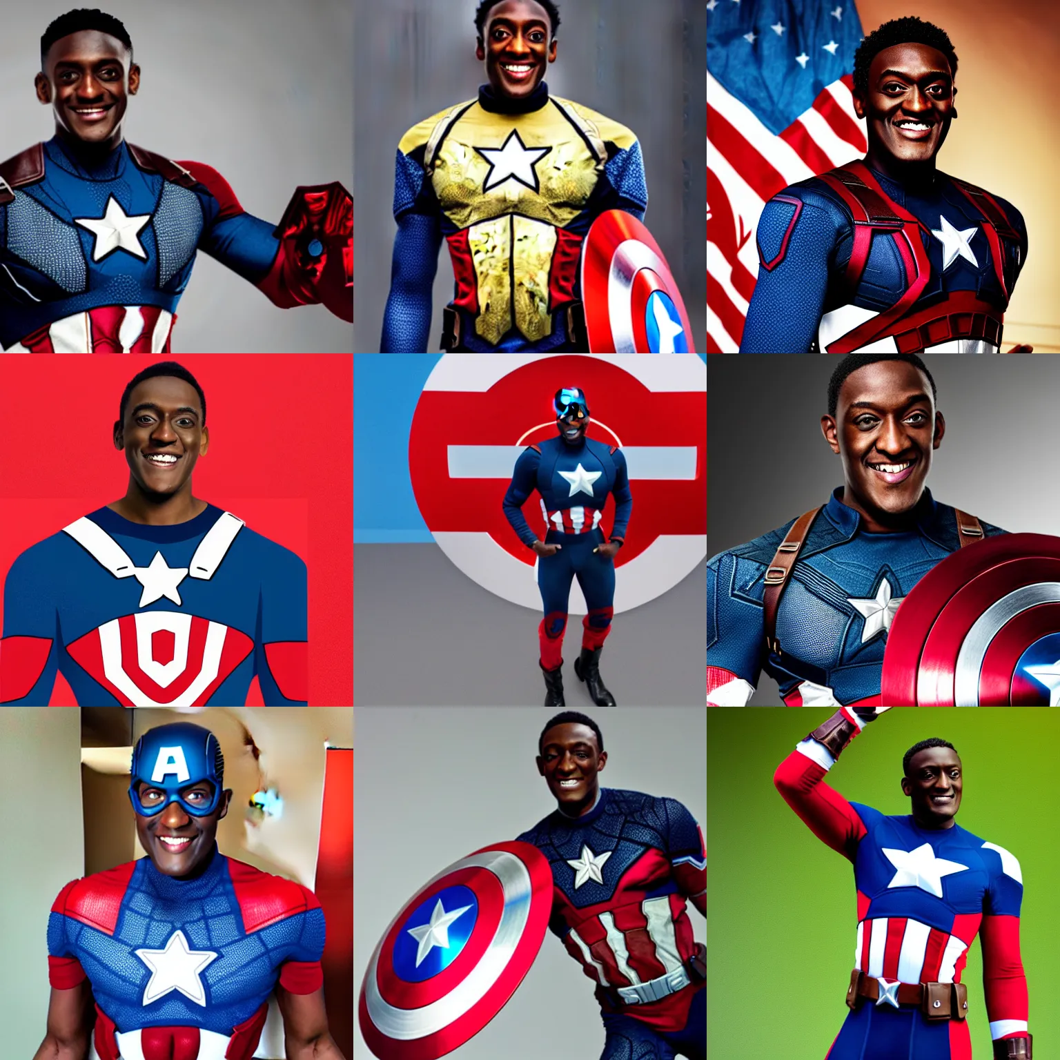 Prompt: Marques Brownlee as captain america, MKBHD