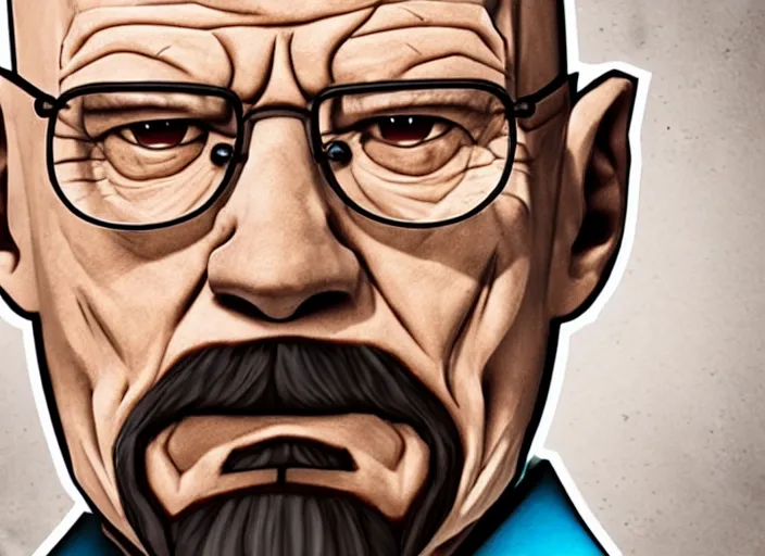 Image similar to a highly detailed walter white as a clash royale character