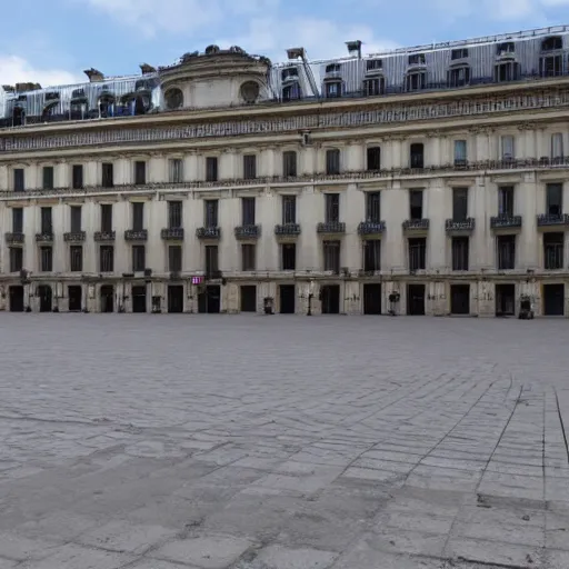 Image similar to an empty place de la contrescarpe in paris in the year 2 0 2 0