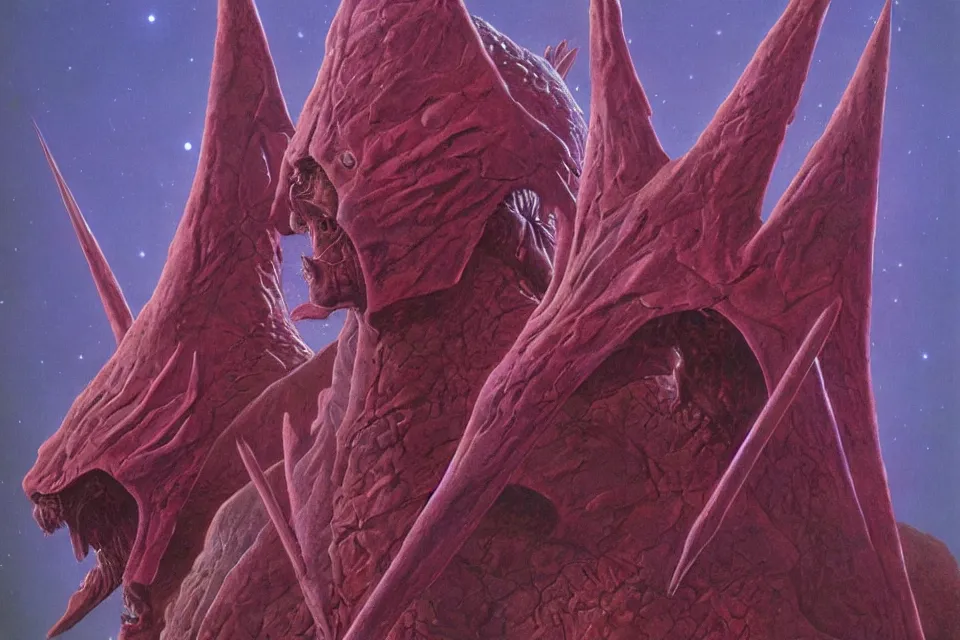 Image similar to star 4 - pointed, wayne barlowe.