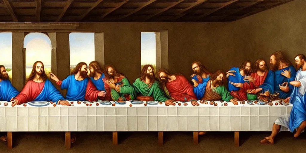 Prompt: the last supper, transformers, realistic,