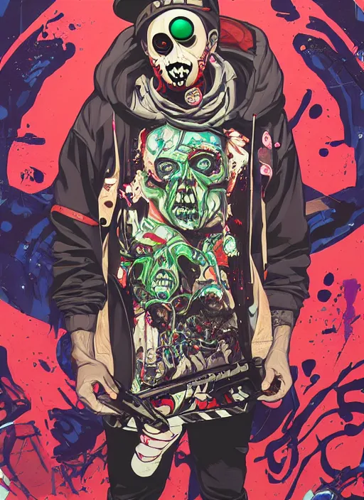 Image similar to zombie full body hiphop streetwear drip, tristan eaton, victo ngai, artgerm, rhads, ross draws