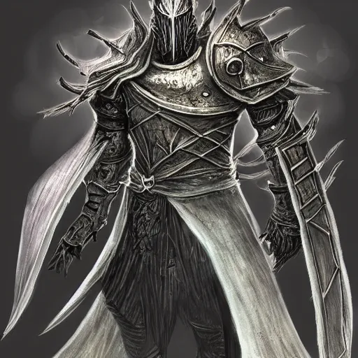 Prompt: a stunning portrait of a darksouls enemy, concept art, character design