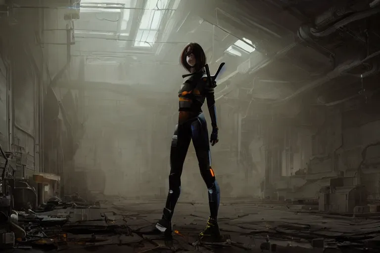 Image similar to mary elizabeth winstead as alyx, source engine, half life, colorful, cinematic, clothing by artgerm, world by greg rutkowski, digital art, global illumination