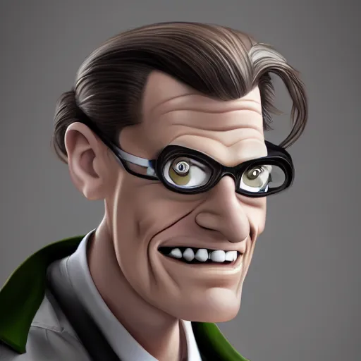 Image similar to Heinz Doofenshmirtz in real life, portrait, photograph, realistic, hyperrealistic, highly detailed, very detailed, extremely detailed, detailed, digital art, trending on artstation