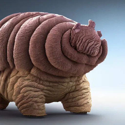 Prompt: Large tardigrade with fur!!!!!, trending on artstation, photorealistic imagery, heavily detailed, intricate, 4k, 8k, artstation graphics, artstation 3d render, artstation 3d, artstation unreal engine