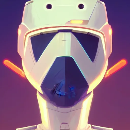 Image similar to face icon stylized minimalist robotech, loftis, cory behance hd by jesper ejsing, by rhads, makoto shinkai and lois van baarle, ilya kuvshinov, rossdraws global illumination