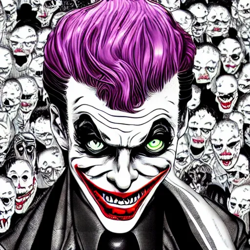 The Joker portrait in the style of Junji Ito. Manga. | Stable Diffusion ...