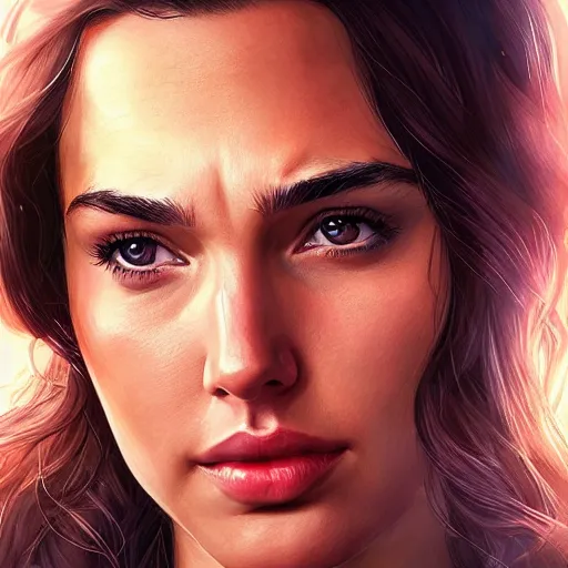 Prompt: a close up face of gal gadot as kara zor-el from Kryptonian by Stanley Artgerm Lau, WLOP, Rossdraws, James Jean, Andrei Riabovitchev, Marc Simonetti, Yoshitaka Amano, ArtStation, CGSociety, Full body shot