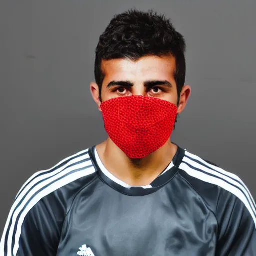 Image similar to middle eastern soccer player with face mask