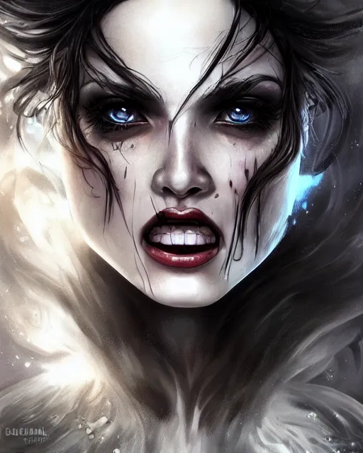 Prompt: death is swallowed up in victory, very detailed and beautiful face, screaming, artwork by artgerm, centered shot, wide angle, full body, islandpunk