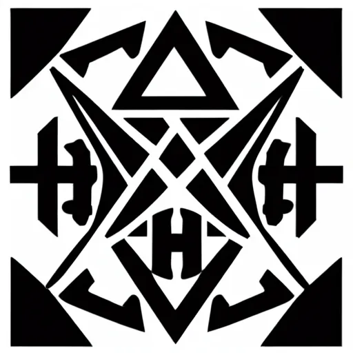 Image similar to Occult Triangle Vector Icon, Black and white