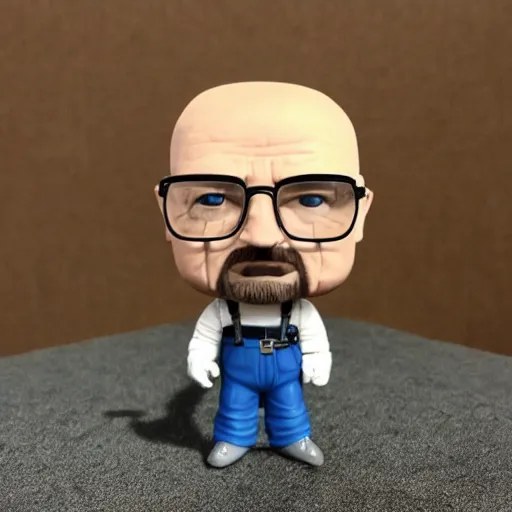 Image similar to walter white funko pop in box realistic photo