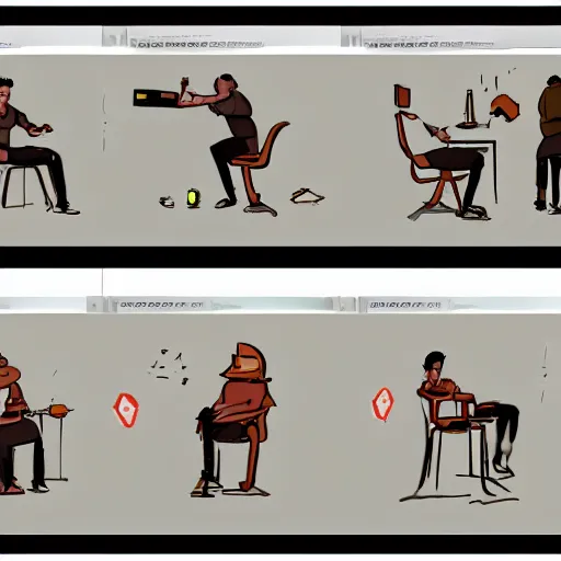 Prompt: sitting animation keyframes