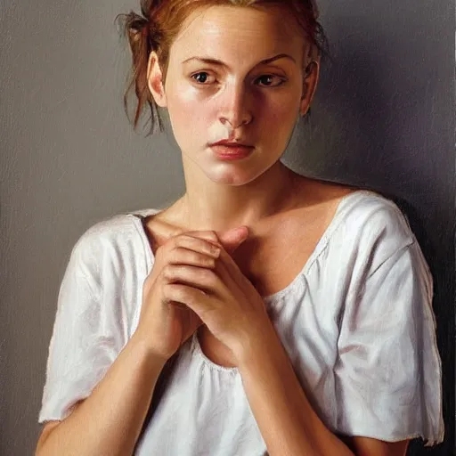 Image similar to photo of young woman by francine van hove