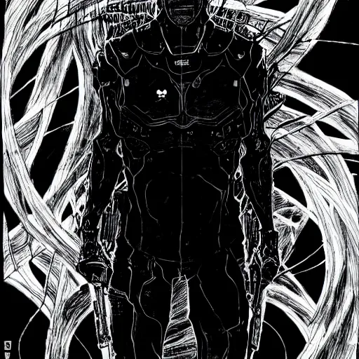 Image similar to Joe Biden looking sinister, by Tsutomu Nihei, highly detailed