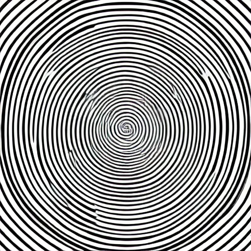 Prompt: real optical illusion, circles, squares, lines, black and white, illusion