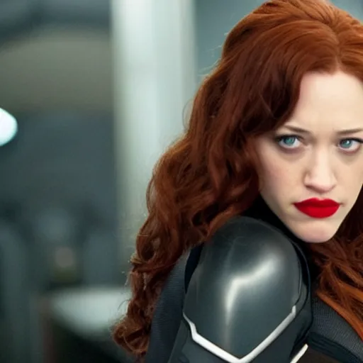 Image similar to a still of kat dennings as black widow in iron man 2 ( 2 0 1 0 )