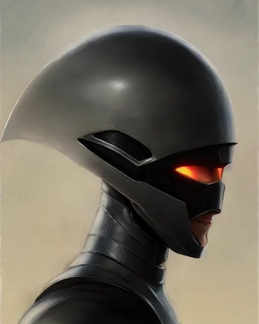 Prompt: smooth sleek black featureless helm, by greg rutkowski, mark brookes, jim burns, tom bagshaw, magali villeneuve, trending on artstation