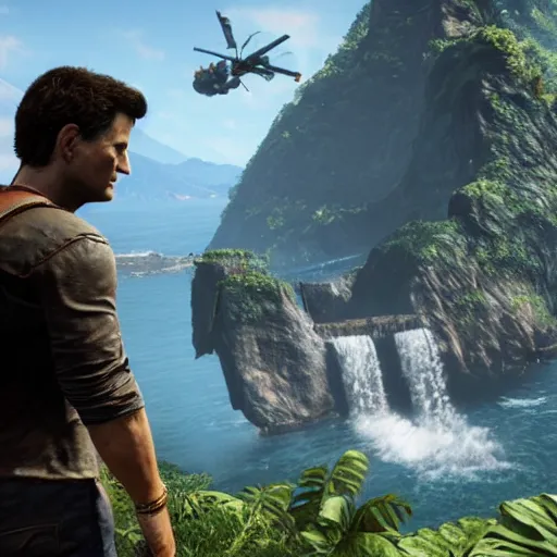 Prompt: michael de santa in uncharted 4