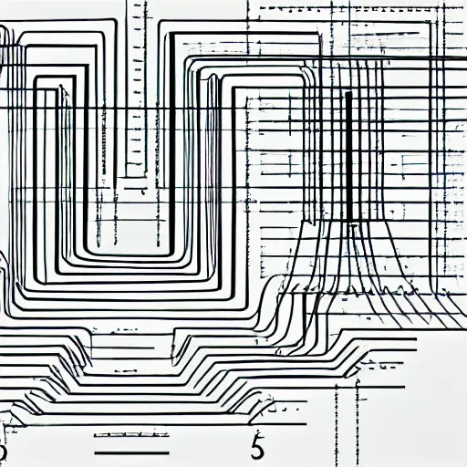 Image similar to a technical drawing of an electrical field, highly accurate, precise, clean lines, high contrast, scientific