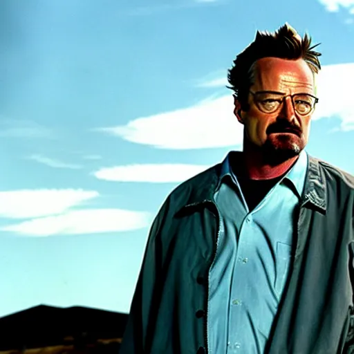 Image similar to Matthew Perry as Walter White on the set of Breaking Bad, 90mm