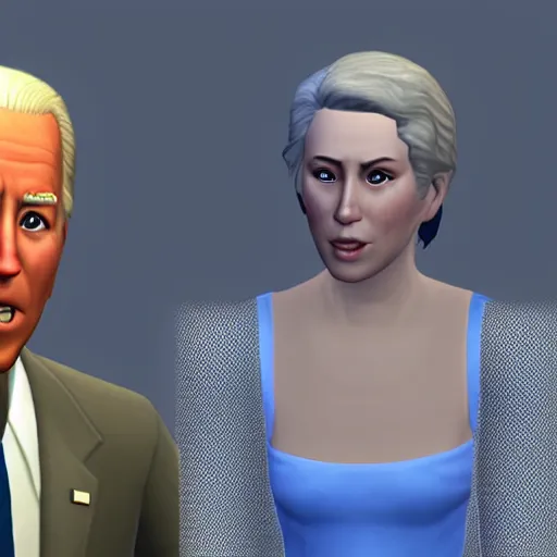 Prompt: joe biden as a character in the sims 3