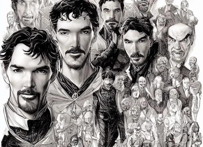 Image similar to a highly detailed senior portrait of stephen strange, james gurney, james jean