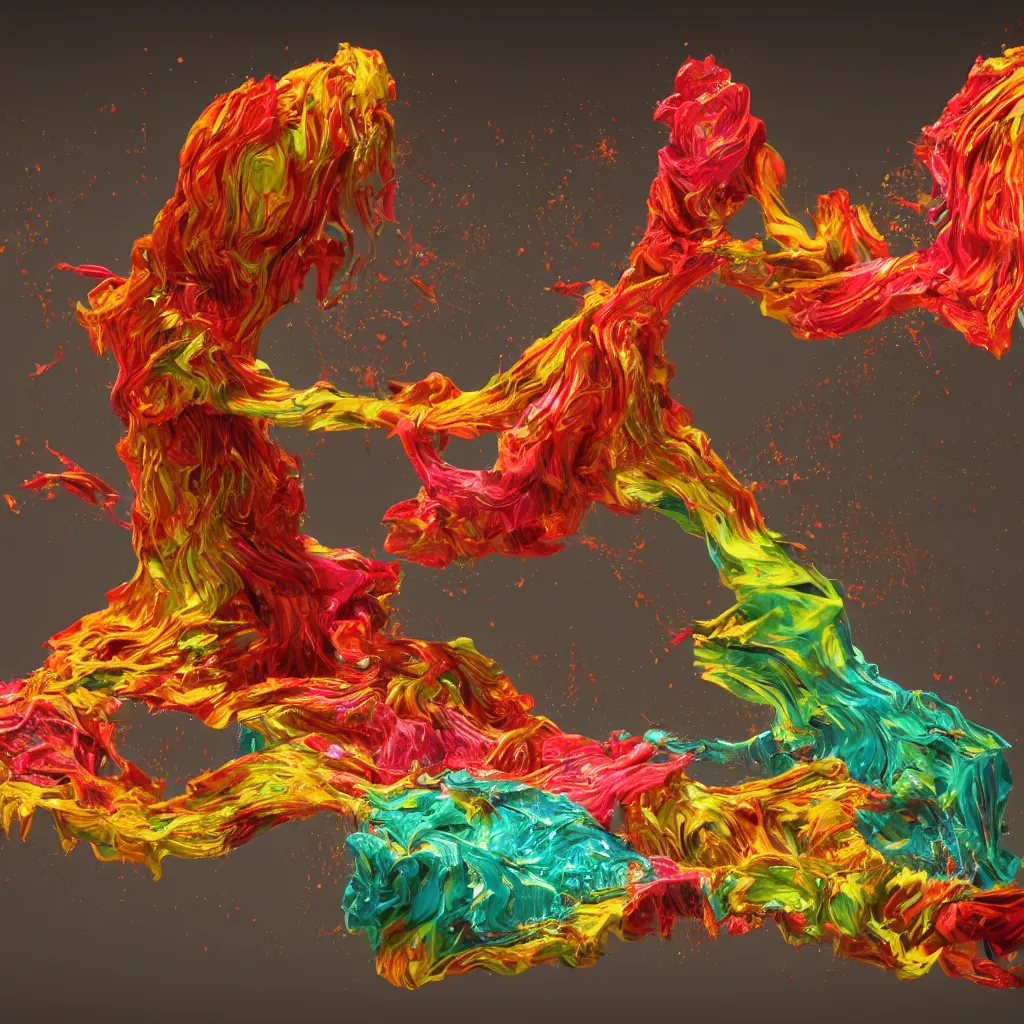 Image similar to painful pleasures by lynda benglis, octane render, colorful, 4 k, 8 k